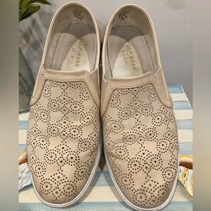 Cole Haan Grandos Leather Laser Cut Slip Ons